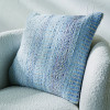 Indoor Outdoor Aqua Blue and White Inca Design Scatter Cushion