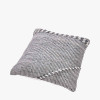 Indoor Outdoor Grey and White Plaited Stripe Design Scatter Cushion