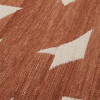 Indoor Outdoor Terracotta and Ivory  Geometric Design Rug