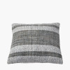 Indoor Outdoor Steel Grey and White Stripe Design Scatter Cushion