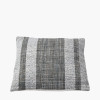 Indoor Outdoor Steel Grey and White Stripe Design Scatter Cushion