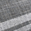 Indoor Outdoor Steel Grey and White Stripe Design Runner