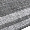 Indoor Outdoor Steel Grey and White Stripe Design Rug
