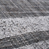 Indoor Outdoor Steel Grey and White Stripe Design Rug
