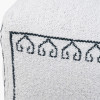 Indoor Outdoor White and Black Greek Key Design Pouffe