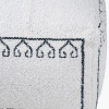 Indoor Outdoor White and Black Greek Key Design Pouffe