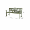 Richmond Antique Grey Outdoor Bench with Pop Up Table