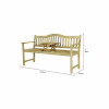 Richmond Light Teak Outdoor Bench with Pop Up Table