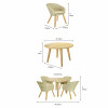 Cabon Outdoor 4 Seater Dining Set