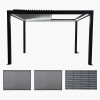 Abierto & 1 x 4m Louvre Panel & 2 x 3m Blinds