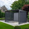 Abierto Full Electric 3m x 4m inc LED complete with 2 x 3m Fixed Louvre Panels & 1 x 4m Electric Blind, Delivery and Installation