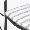 Carlo Bistro Set with Grey Striped/Plain Cushions