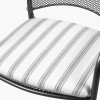 Carlo Bistro Set with Grey Striped/Plain Cushions