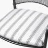Carlo Round 4 Seater Dining Set with Grey Striped/Plain Cushions