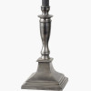 Canterbury Antique Silver Metal Table Lamp Base with Winston 35cm White Handloom Tapered Lampshade