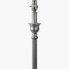 Canterbury Antique Silver Metal Table Lamp Base with Winston 35cm White Handloom Tapered Lampshade
