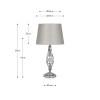 Jenna Silver Metal Twist Detail Table Lamp