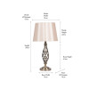 Jenna Antique Brass Metal Twist Detail Table Lamp