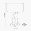 Derna Driftwood Table Lamp with Natural Jute Shade