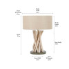 Derna Drift Wood & Natural Jute Table Lamp