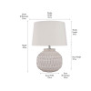 Anneli Warm White Aztec Texture Ceramic Table Lamp