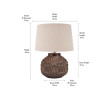 Anneli Bronze Aztec Texture Ceramic Table Lamp