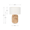 Zadi Natural Plaited Tall Water Hyacinth Table Lamp