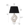 Ulla Monochrome Organic Ceramic Table Lamp