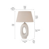 Laila Natural Organic Tall Ceramic Table Lamp