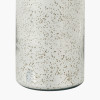 Ophelia Small Mercurial Glass Table Lamp Base with Henry 30cm White Handloom Cylinder Lampshade
