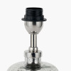 Ophelia Small Mercurial Glass Table Lamp Base with Edward 30cm Pistachio Green Linen Cylinder Lampshade