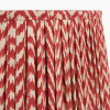 Ophelia Small Grey Bubble Glass Table Lamp Base with Vienna 35cm Red Chevron Mushroom Pleat Lampshade