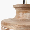 Kingsbury White Wash Large Carved Wood Table Lamp Base