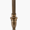 Canterbury Antique Brass Metal Table Lamp Base with Lino 40cm Black Self Lined Linen Cylinder Lampshade