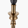 Canterbury Antique Brass Metal Table Lamp Base with Lino 40cm White Self Lined Linen Cylinder Lampshade
