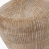 Taika White Wash Textured Wood Table Lamp Base with Lino 40cm Grey Self Lined Linen Cylinder Lampshade