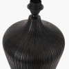 Taika Antique Black Textured Wood Table Lamp