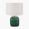 Anais Green Cold Cut Glass Square Table Lamp Base
