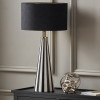 Alejo Black and White Stripe Conical Resin Table Lamp Base