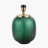 Camila Green Cold CutTextured Glass Table Lamp Base