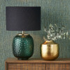 Camila Green Cold CutTextured Glass Table Lamp Base