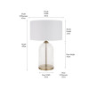Cloche Clear Glass and Antique Brass Table Lamp