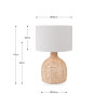 Caswell Natural Rattan Cloche Table Lamp