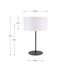 Elin Matt Black and Ivory Table Lamp