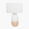 Amalia Natural Ombre Textured Stoneware Tall Table Lamp Base