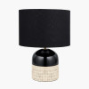 Lotta Black and Natural Stoneware Table Lamp