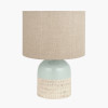 Lotta Duck Egg and Natural Stoneware Table Lamp Base