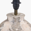 Lulia Antique Finish Stoneware Table Lamp Base with Coast 35cm Cream Calico Tapered Lampshade