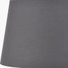 Lulia Antique Finish Stoneware Urn Table Lamp Base with Lys 45cm Steel Grey Self Lined Linen Tapered Lampshade
