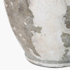 Lulia Antique Finish Stoneware Urn Table Lamp Base with Lys 45cm Steel Grey Self Lined Linen Tapered Lampshade